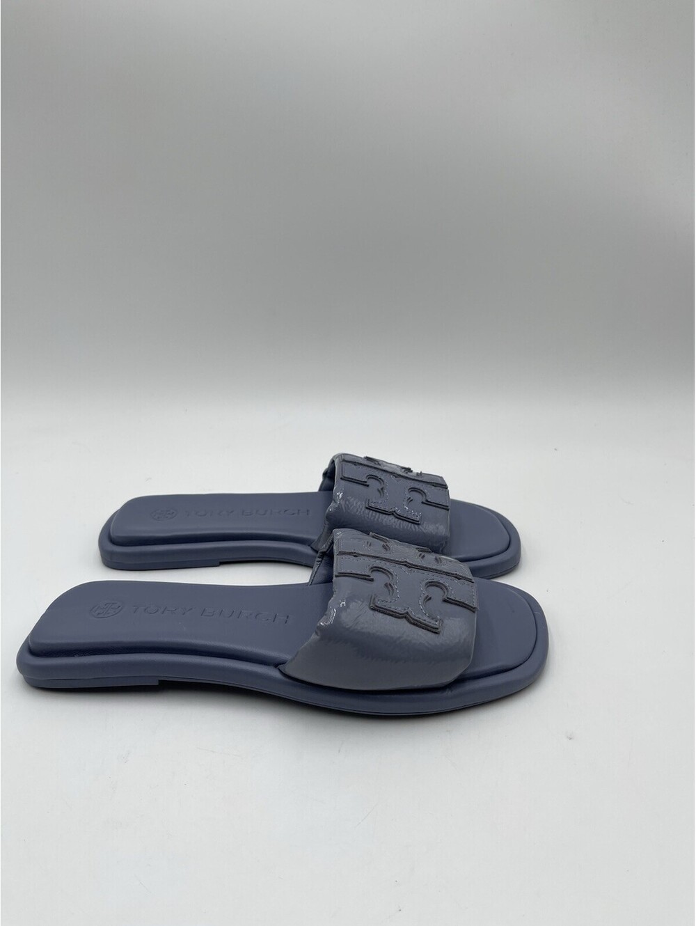 Tory Burch Double T Sport Slide sandals periwinkle blue Size 6